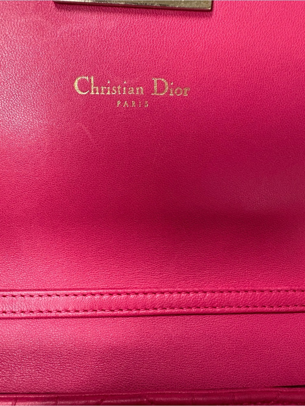 Lady Dior WOC Hot Pink Quilted Leather Chain Crossbody - Picture 10 of 14